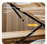 Rubberwood, Oak Solid Wood Children's Box Platform Bed, Headboard-Free Bed