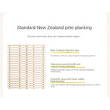 Rubberwood, Oak Solid Wood Children's Box Platform Bed, Headboard-Free Bed