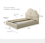 Сream style Organic Leather kid's Cloud Bed<