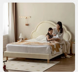 Сream style Organic Leather kid's Cloud Bed<