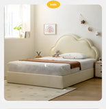 Сream style Organic Leather kid's Cloud Bed<