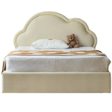 Сream style Organic Leather kid's Cloud Bed<