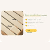 Rubber wood, Poplar Solid Wood Children's Bed Cream Soft Bag Headboard<