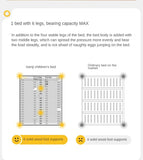 Rubber wood, Poplar Solid Wood Children's Bed Cream Soft Bag Headboard<