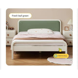 Rubber wood, Poplar Solid Wood Children's Bed Cream Soft Bag Headboard<