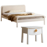 Rubber wood, Poplar Solid Wood Children's Bed Cream Soft Bag Headboard<