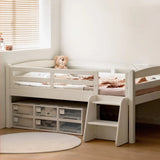 Oak solid wood single with guardrail bed