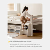 Oak solid wood single with guardrail bed