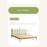 Beech Solid Wood Children's bed with organic leather<