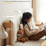 Beech Solid Wood Children's bed with organic leather<