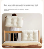 Beech Solid Wood Children's bed with organic leather<