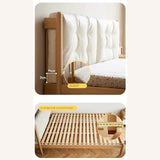 Beech Solid Wood Children's bed with organic leather<