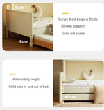 Poplar Solid Wood Children's Storage White Single Bed.