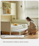 Poplar Solid Wood Children's Storage White Single Bed.