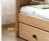 Oak solid wood Multi-function bed with storage