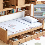 Oak solid wood Multi-function bed with storage
