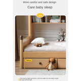 Oak solid wood Multi-function bed with storage