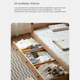 Oak solid wood Multi-function bed with storage