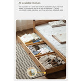 Oak solid wood Multi-function bed with storage