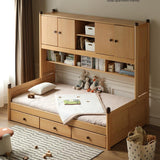 Oak solid wood Multi-function bed with storage