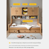 Oak solid wood Multi-function bed with storage
