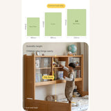 Beech Solid Wood Children's Cabinet Integrated Bed