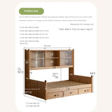 Beech Solid Wood Children's Cabinet Integrated Bed