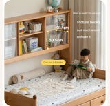 Beech Solid Wood Children's Cabinet Integrated Bed