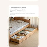 Beech Solid Wood Children's Cabinet Integrated Bed