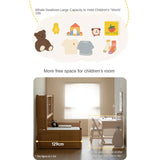 Beech Solid Wood Children's Cabinet Integrated Bed