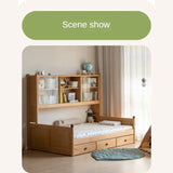 Beech Solid Wood Children's Cabinet Integrated Bed