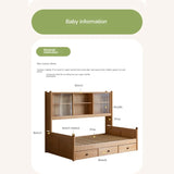 Beech Solid Wood Children's Cabinet Integrated Bed