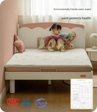 Rubber Solid Wood Cream Style Single Bed.