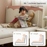 Rubber Solid Wood Cream Style Single Bed.