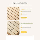 Rubber Solid Wood Cream Style Single Bed.