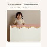 Rubber Solid Wood Cream Style Single Bed.