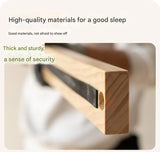 Rubber Solid Wood Cream Style Single Bed.