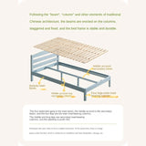 Rubber Wood Children's Modern Simple Bed Boys Girls