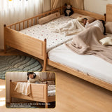 Beech, Oak Solid Wood Children's Bed Widened Guardrail<
