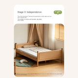 Beech, Oak Solid Wood Children's Bed Widened Guardrail<