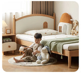 Beech Solid Wood Children's Single Bed.