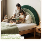 Beech Solid Wood Children's Rainbow Montessori Platform Bed.