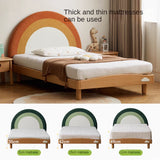 Beech Solid Wood Children's Rainbow Montessori Platform Bed.