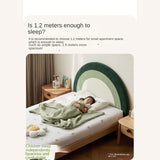 Beech Solid Wood Children's Rainbow Montessori Platform Bed.