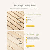 Beech Solid Wood Children's Rainbow Montessori Platform Bed.