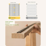 Beech Solid Wood Children's Rainbow Montessori Platform Bed.