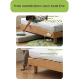 Beech Solid Wood Children's Rainbow Montessori Platform Bed.