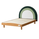 Beech Solid Wood Children's Rainbow Montessori Platform Bed.