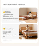 Beech Solid Wood Children's, Montessori Floor Bed<