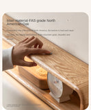 Oak solid wood Multifunctional storage bed with LED light<